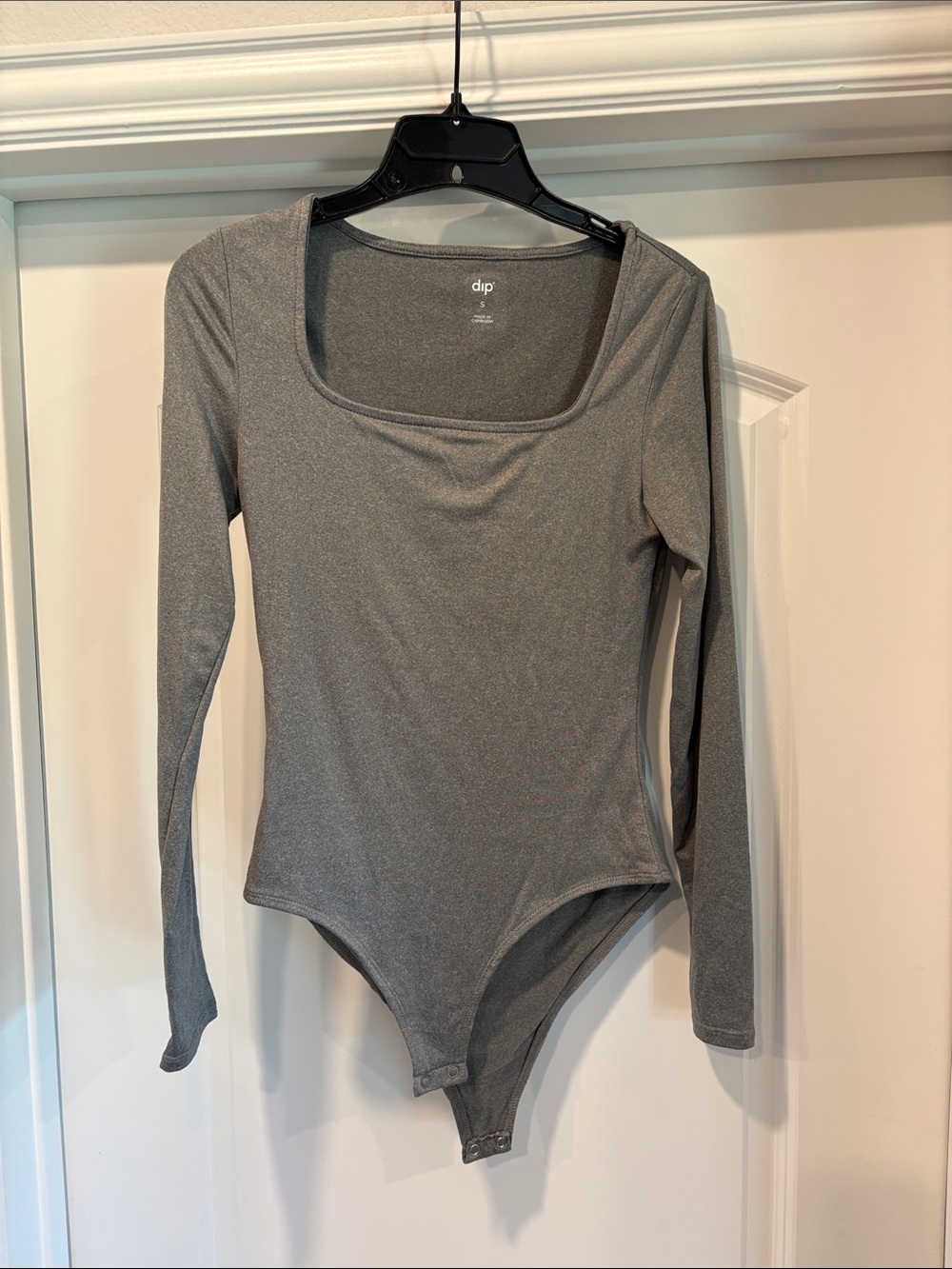 dip Gray Long Sleeve Bodysuit